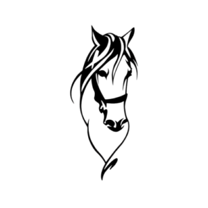 Elegant Horse Portrait – Tribal Vector Illustration